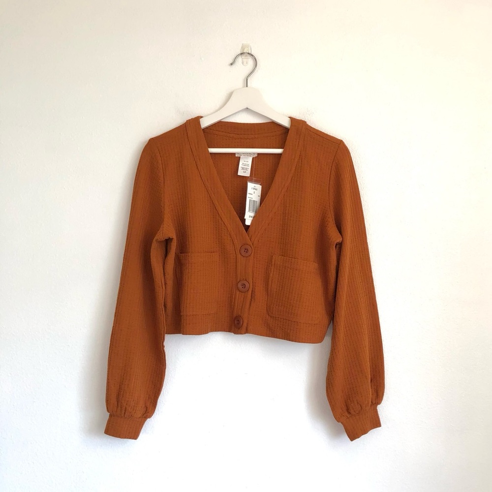 NWT L*Space Romy Loungewear Cardigan Sweater | Amber, Size Small